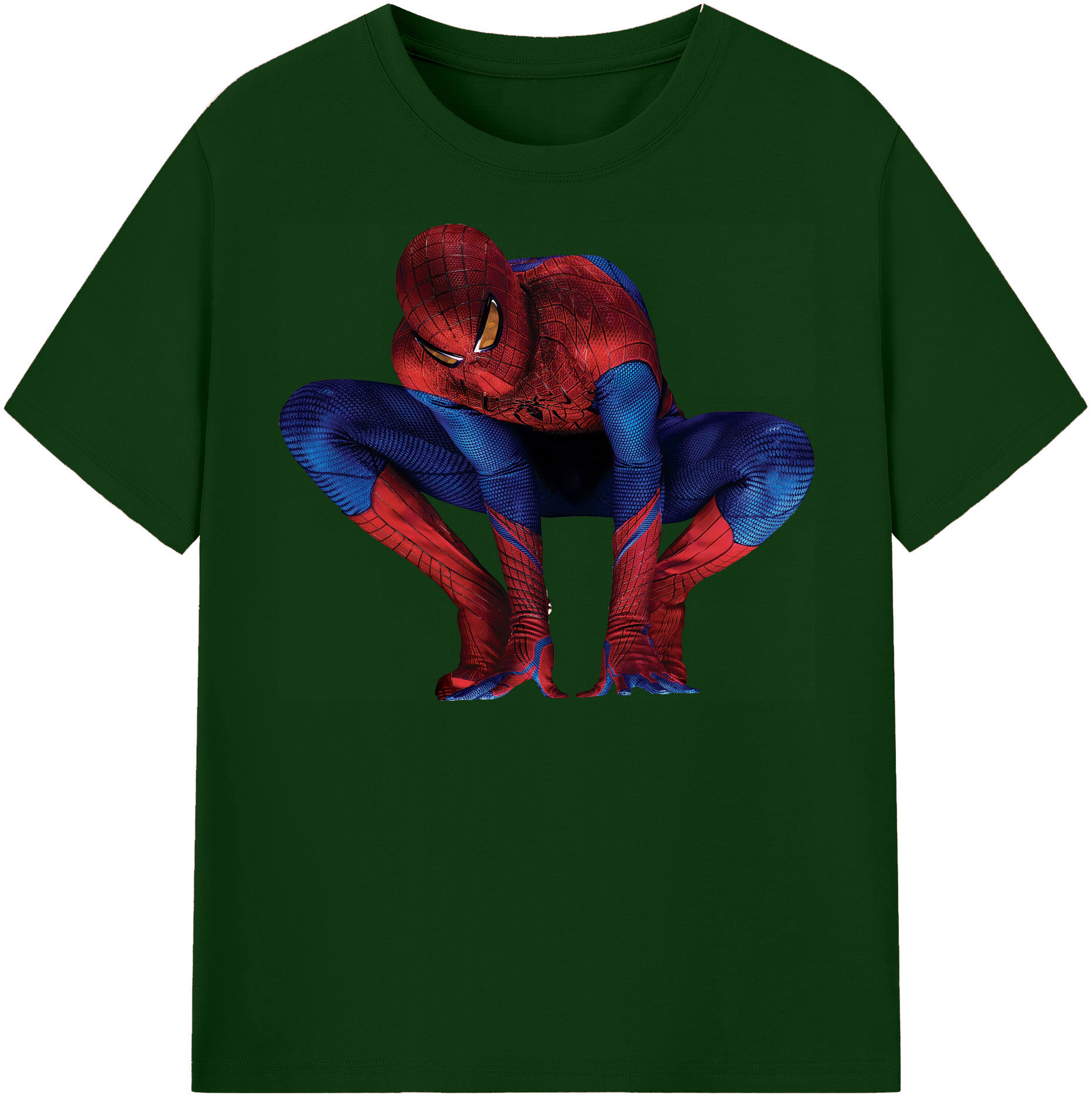 （画像用） Spider Man スパイダーマン 綿100％半袖Tシャツ（フロントプリント）